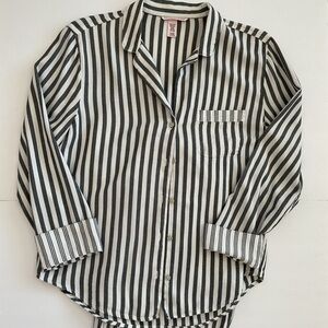 Victoria's Secret Grey Striped Pajama Set Size S